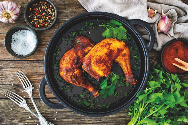 Muslos de pollo adobados al horno