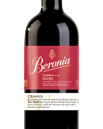 Vino Tinto Español Beronia dos Madera Crianza DOC Rioja Tempranillo - Wine.com.mx